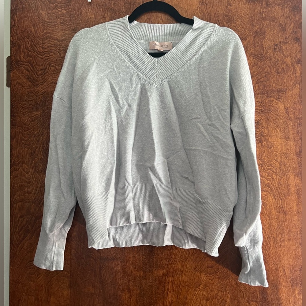Philosophy Slate Blue Sweater Womens XL
